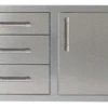 Alfresco 32" Triple Drawer Combo Unit With Single Door-Left - AXE-DDC-L-SC