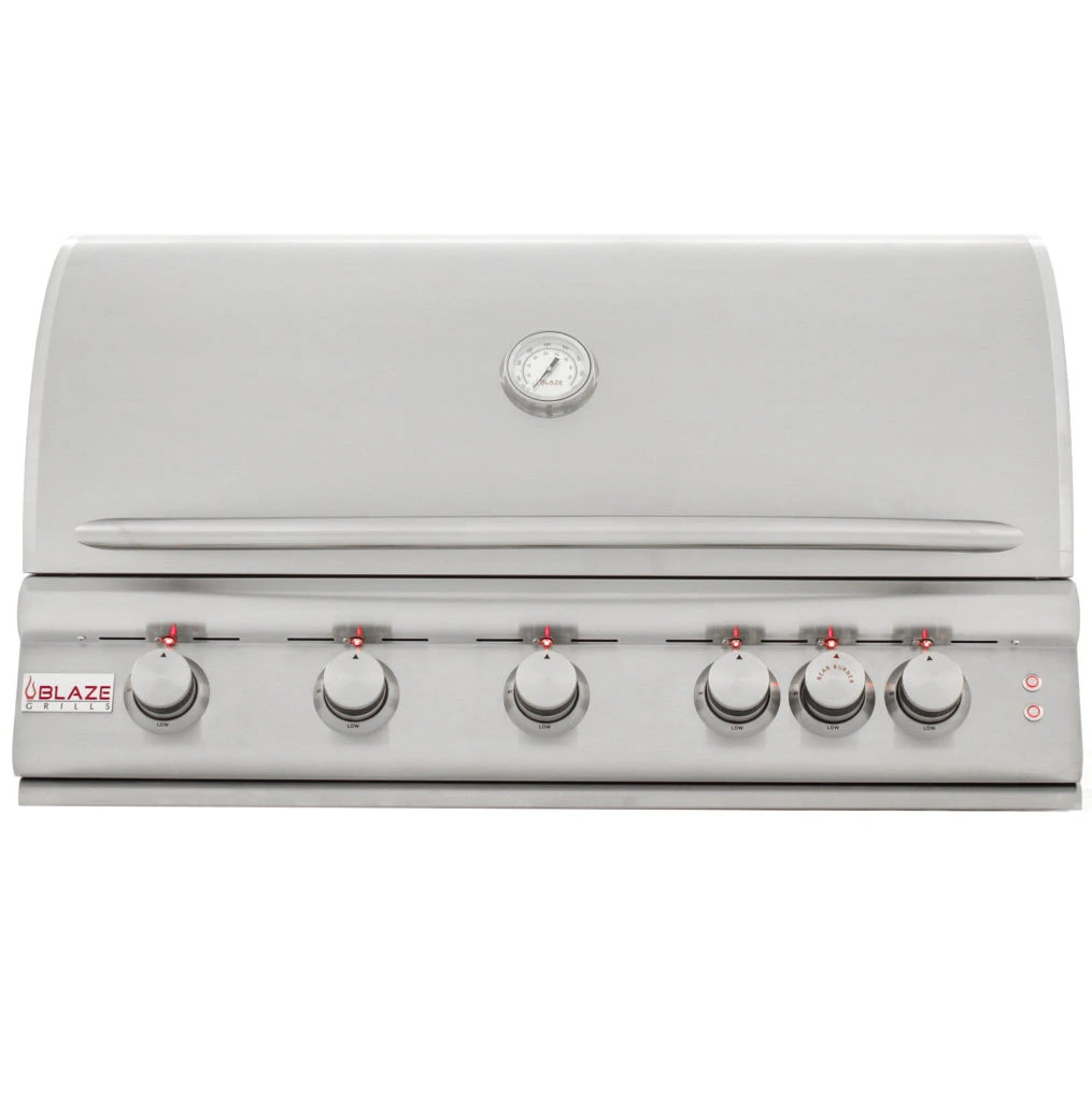 Blaze 40" 5 Burner Built-in Grill, Rear Burner And Lighting System - BLZ-5LTE2 1 Blaze 40" 5 Burner Built-in Grill, Rear Burner And Lighting System - BLZ-5LTE2