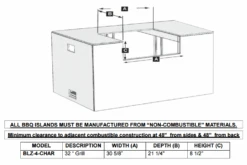 Blaze 32″ Built-in Charcoal Grill - BLZ-4-CHAR -Outdoor Grill Life Shop Blaze tec drawings 89713.1683224904.1500.1500