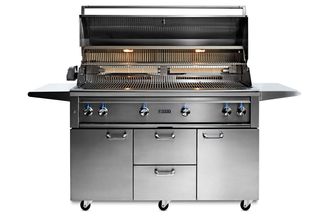 Lynx 54” Freestanding Grill With 1 Trident Infrared Burner, 3 Ceramic Burners, Rotisserie - L54TRF 2 Lynx 54” Freestanding Grill With 1 Trident Infrared Burner, 3 Ceramic Burners, Rotisserie - L54TRF - Image 2