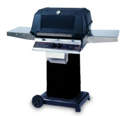 MHP WNK Grill On Black Cart Column And Base With Wheels - WNK4DD-OCOLB