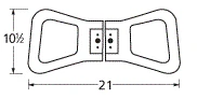 21 X 10 1/2, Broilmaster Stainless Figure-8 Burner Head - 18782