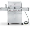 Weber Summit S-470 Stainless NG Grill W/ Sear Burner, Rotis - 7270001