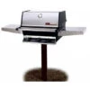 MHP THRG2 Hybrid Propane Grill W/ SearMagic Grids On In-Ground Post